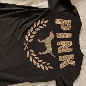 Victoria's Secret PINK Black T-Shirt